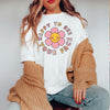 Comfort Colors® Retro Daisy Happy To See Your Face Graphic Tee
