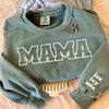 Comfort Colors® Mama Kids Name On Sleeve Sweatshirt
