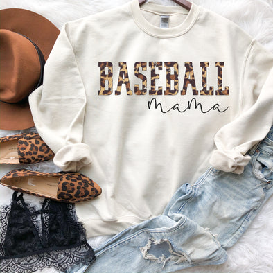 Leopard Baseball Mama Sweatshirt