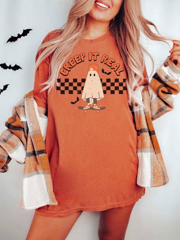 Comfort Colors® Creep It Real Ghost Halloween Graphic Tee