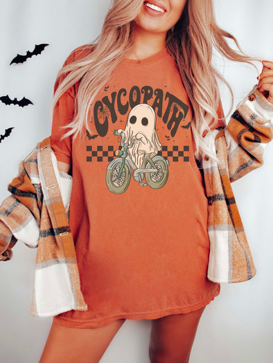 Comfort Colors® Cycopath Ghost Halloween Graphic Tee
