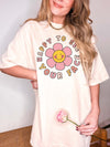 Comfort Colors® Retro Daisy Happy To See Your Face Teacher Graphic Tee