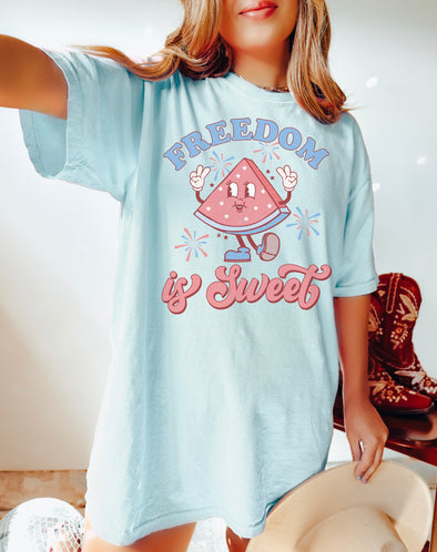 Comfort Colors® Freedom is Sweet Watermelon Graphic Tee