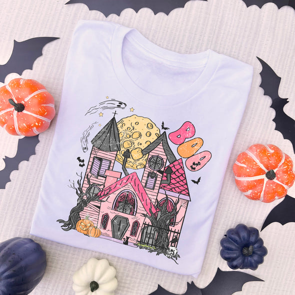 Haunted House Halloween Graphic Tee