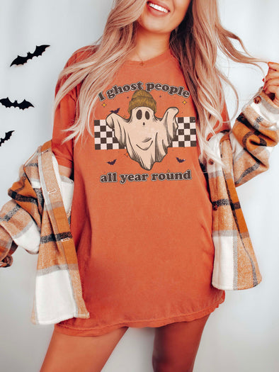 Comfort Colors® I Ghost People All Year Round Fall Halloween Graphic Tee