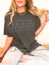 Comfort Colors® Checkered Mama Black and White Graphic Tee