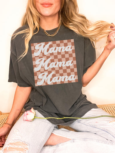 Comfort Colors® Checkered Mama Row Graphic Tee