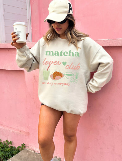 Matcha Club Croissant Sweatshirt