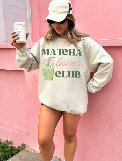 Iced Matcha Lover Club Sweatshirt