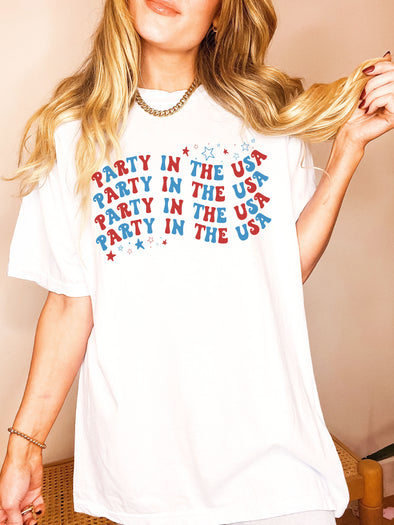 Comfort Colors® Wavey Party In The USA Graphic Tee