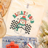 Retro Checkered Always Cold Snowman Winter Christmas Graphic Tee
