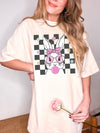 Comfort Colors® Checkered Easter Bunny Graphic Tee