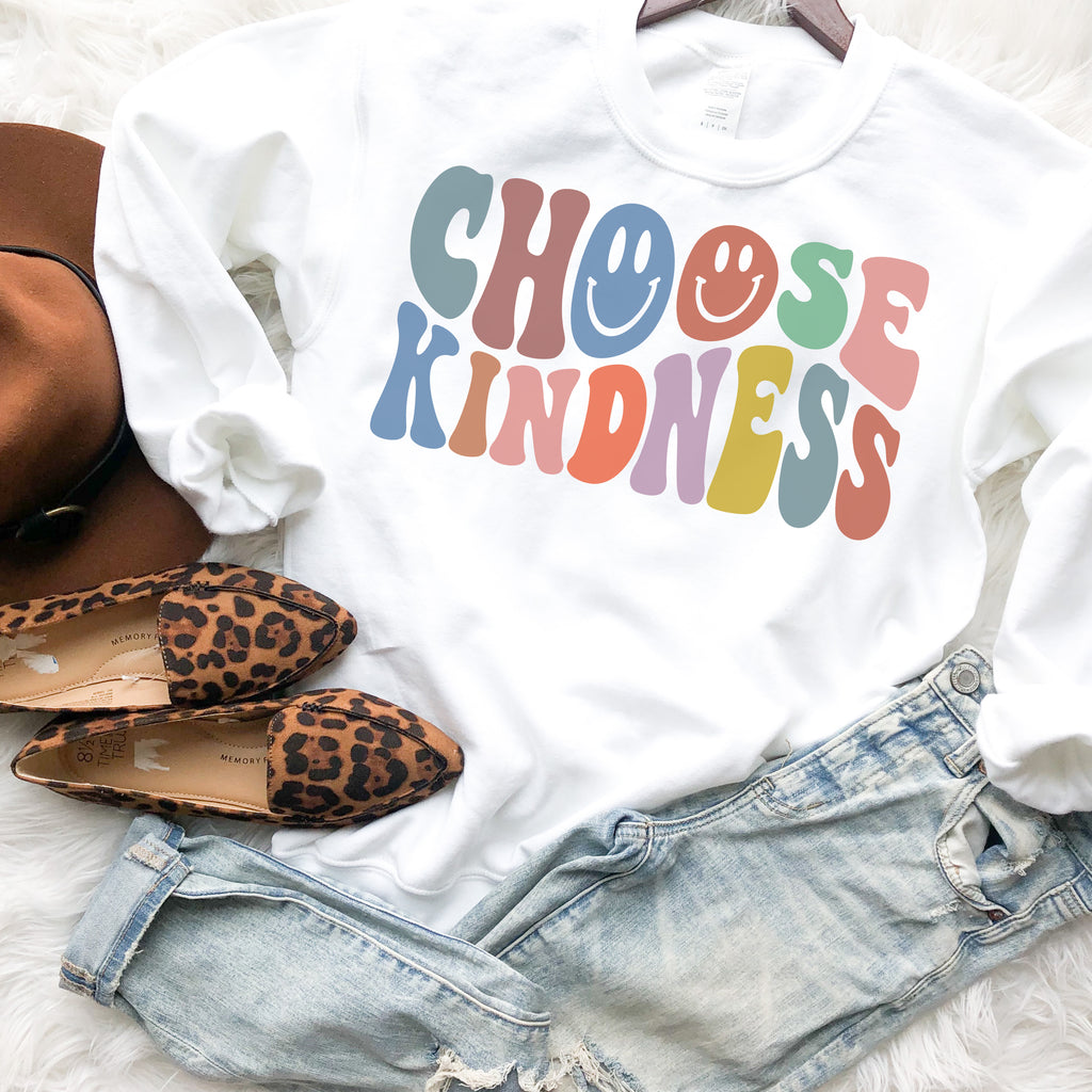 Retro Choose Kindness Sweatshirt – The Container Clothing Co