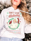 Don't Stop Believing Santa Christmas Sweater Sweatshirt