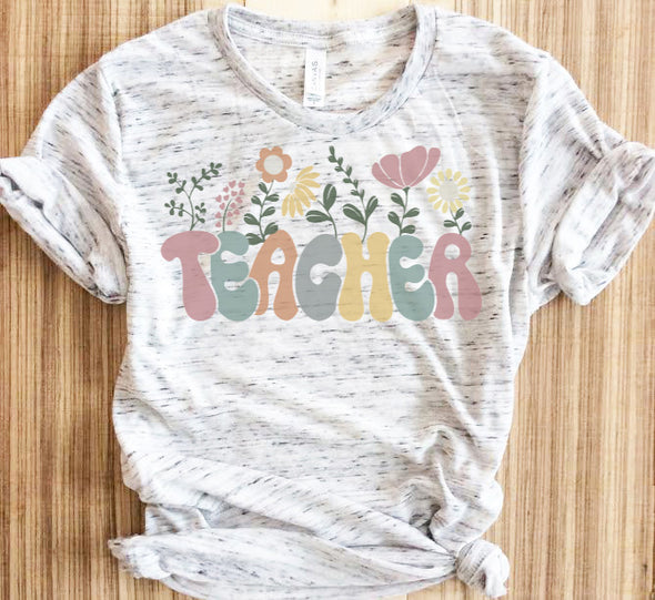 Flower Teacher Graphic Tee