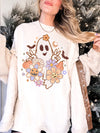 Comfort Colors® Retro Daisy Ghost Halloween Graphic Tee