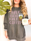Comfort Colors® Half Teacher Half Coffee Sweatshirt