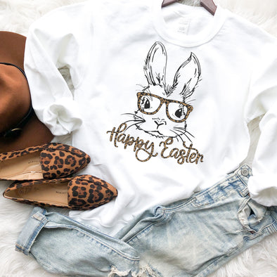 Happy Easter Leopard Bunny Sweatshirt