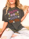 Comfort Colors® Happy Looks Good On You Graphic Tee