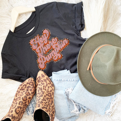 Hey There Pumpkin Leopard Graphic Tee