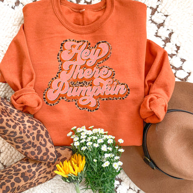 Hey There Pumpkin Leopard Sweatshirt