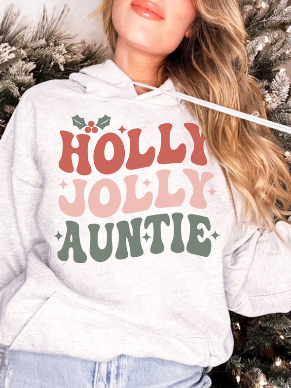 Retro Holly Jolly Auntie Christmas Sweatshirt