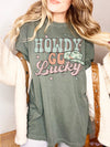 Comfort Colors® Retro Howdy Go Lucky Saint Patrick's Day Graphic Tee