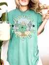 Comfort Colors® Retro Western Shamrock Howdy Lucky Saint Patrick's Day Graphic Tee