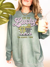 Comfort Colors® Retro I'm So Lucky to Have You Saint Patrick's Day Sweatshirt