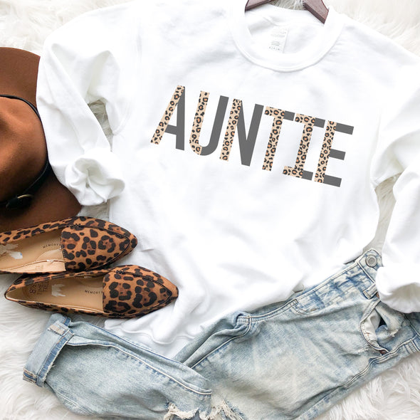 Leopard Auntie Sweatshirt