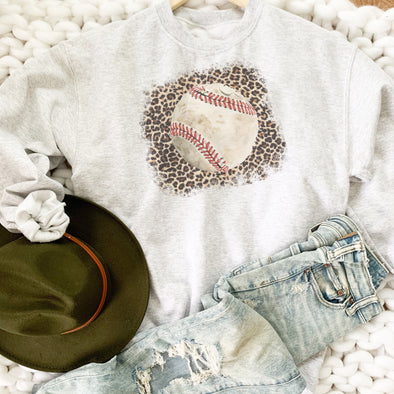 Leopard Baseball Sweatshirt