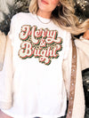 Comfort Colors® Leopard Merry and Bright Christmas Graphic Tee