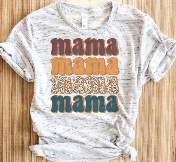 Leopard Retro Mama Shirt