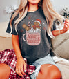 Comfort Colors® Hot Chocolate Merry and Bright Christmas Graphic Tee