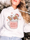 Hot Chocolate Merry and Bright Christmas Sweatshirt
