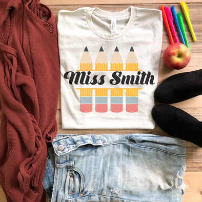 Custom Pencil Teacher Shirt