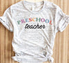 Retro Colorful Preschool Teacher Shirt