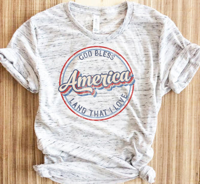 Retro God Bless America The Land That I Love Shirt
