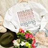 Retro Mama In A Row Sweatshirt