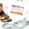 Retro Wavey Softball Sweatshirt