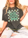 Comfort Colors® Retro Checkered Stay Lucky Saint Patrick's Day Graphic Tee