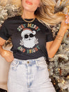 Retro Stay Merry and Bright Santa Christmas Graphic Tee