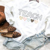 Teach Leopard Heart Sweatshirt