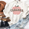 Checkered Apple Teacher Sweatshirt
