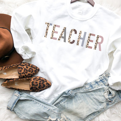Teacher Leopard Sweatshirt