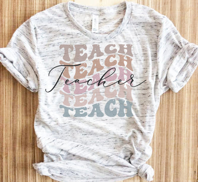 Retro Teach Teacher Graphic Tee