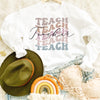 Retro Teach Teacher Sweatshirt