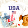 Vintage Blue USA Flag Sweatshirt
